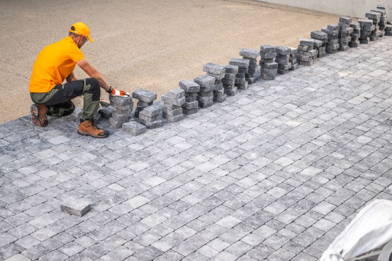 Multi-Row Paver Arrangement